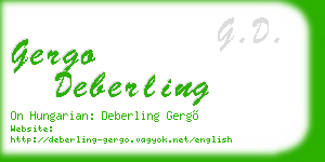 gergo deberling business card